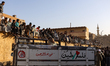 Thousands of people from Qena and neighboring governorates gather in Qena, Egypt, on Febru...