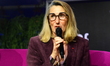 Frederique Le Greves, President of STMicroelectronics France, delivers a speech at the Tec...