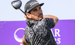 Rafa Cabrera Bello of Spain tees off on the 6th hole during round one of the Qatar Masters...