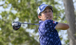Rikuya Hoshino of Japan tees off on the 6th hole during round one of the Qatar Masters 202...