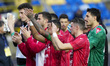 Players of Calcio Padova applauds fans at the end of the Serie B match between SS Juve Sta...