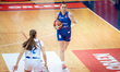 Anna Pawlowska plays during the basketball game between Wisla Krakow and Artego Bydgoszcz...