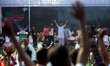 Bangladesh Nationalist Party (BNP) Chairman Tarique Rahman delivers a speech at an electio...