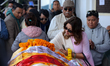 Nepali actors and members of the Nepali film industry pay their last tribute to veteran Ne...