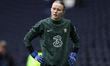 Hannah Hampton of Chelsea warms up before the Barclays FA Women's Super League match betwe...