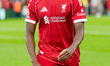 Ibrahima Konate of Liverpool plays during the Premier League match between Liverpool and M...
