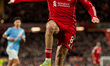 Dominik Szoboszlai of Liverpool is in action during the Premier League match between Liver...