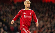 Hugo Ekitike of Liverpool plays during the Premier League match between Liverpool and Manc...