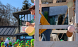 A carnival parade moves through the streets of the Bavarian town of Garmisch-Partenkirchen...