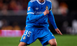 David Jimenez of Real Madrid is in action during the LaLiga EA Sports match between Valenc...