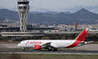 An Avianca Boeing 787-8 Dreamliner is on the runway for takeoff from Barcelona-El Prat Air...