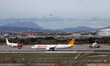A Pegasus Airbus A321-251NX is on the runway for takeoff from Barcelona-El Prat Airport, i...