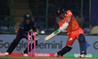 Bernard Scholtz of the Netherlands is in action during the match of the 2026 ICC Men's T20...