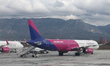 Wizz Air planes are seen at the Tirana International Airport in Tirana, Albania on Februar...