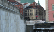 People walk up the stairs to the Royal Castle in Warsaw, Poland on 9 February, 2026. 