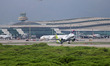 An Air Baltic Airbus A220-300 takes off from Barcelona-El Prat Airport in Barcelona, Spain...