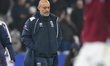 Nuno Espirito Santo manages West Ham United after the final whistle during the Premier Lea...