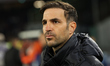 Cesc Fabregas, coach of Como, looks on during the Coppa Italia quarter-final match between...