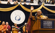Venerable Bhikkhu Pannakara speaks during the Peace program at the Charles E. Smith Center...