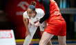 Sydney Taylor plays during the basketball game between MB Zaglebie Sosnowiec and 1KS Sleza...
