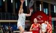 Matea Tadic and Aleksandra Mielnicka play during the basketball game between MB Zaglebie S...