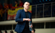 Piotr Gliniak, head coach of Zaglebie Sosnowiec, is seen during the basketball game betwee...