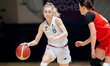 Aleksandra Kuczynska plays during the basketball game between MB Zaglebie Sosnowiec and 1K...