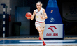 Aleksandra Kuczynska plays during the basketball game between MB Zaglebie Sosnowiec and 1K...