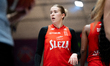 Zuzanna Kulinska plays during the basketball game between MB Zaglebie Sosnowiec and 1KS Sl...