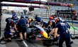 Formula 1 driver Isack Hadjar of Oracle Red Bull Racing participates in the Formula 1 pre-...