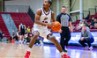 Mark Butler (10) of the Lafayette Leopards possesses the ball during an NCAA men's basketb...