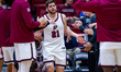 Andrew Phillips, 21, of the Lafayette Leopards is announced as a starter before an NCAA me...