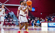 Mark Butler of the Lafayette Leopards attempts a free throw during an NCAA men's basketbal...
