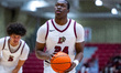 FOLABOMI FAYEMI, 24, of the Lafayette Leopards attempts a free throw during an NCAA men's...