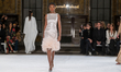 A model walks the runway for the Pamella Roland fashion show during New York Fashion Week...