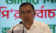 Bangladesh Nationalist Party (BNP) chairman Tarique Rahman addresses a press conference in...