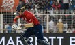 Jacob Bethel is in action during match 23 between England and Scotland at Eden Gardens in...