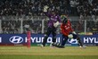The England team plays during match 23 between England and Scotland at Eden Gardens in Kol...