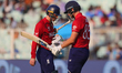Tom Banton of England exits as Will Jacks of England enters the field of play during the I...
