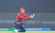 Tom Banton of England takes a catch of Benjamin Manenti of Italy during the ICC Men's T20...