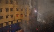 A fire breaks out at a five-storey building in Karwan Bazar, Dhaka, Bangladesh, on Februar...