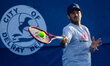 Tommy Paul of the USA practices during Day 1 of the Delray Beach Open at the Delray Tennis...