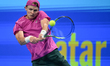 DOHA, QATAR – FEBRUARY 16:Jesper de Jong of the Netherlands competes against Andrey Ruble...