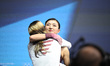 Alysa Liu from the United States and Kaori Sakamoto from Japan participate in the Winter O...