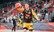 Szymon Zapala warms up before the basketball game between Energa Trefl Sopot and Legia War...