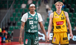 Dominic Brewton plays during the basketball game between Energa Trefl Sopot and Legia Wars...