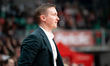 Heiko Rannula, head coach of Legia Warsaw, is seen during the basketball game between Ener...