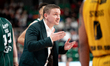 Heiko Rannula, head coach of Legia Warsaw, is seen during the basketball game between Ener...