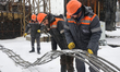 Workers from Kharkivoblenerho brave low temperatures as they repair and restore an energy...