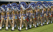 Central Reserve Police Force (CRPF) personnel march in ceremonial formation during a parad...